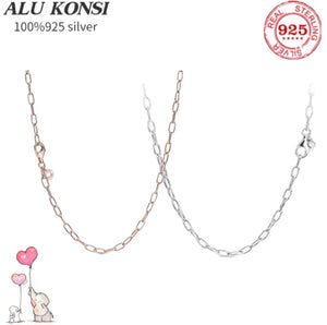 925 Sterling Silver pan necklace For Women DIY Jewelry