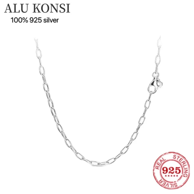 925 Sterling Silver pan necklace For Women DIY Jewelry