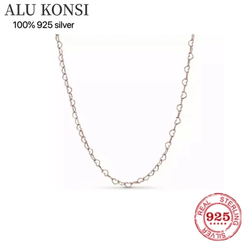 100% 925 Sterling Silver pan Necklace for Women DIY Jewelry