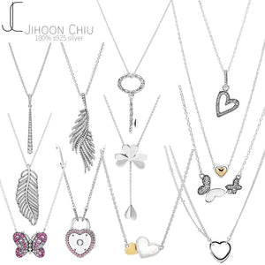 925 Sterling Silver Pan Necklace for Women DIY Jewelry Wedding