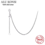 100% 925 Sterling Silver pan Necklace for Women DIY Jewelry
