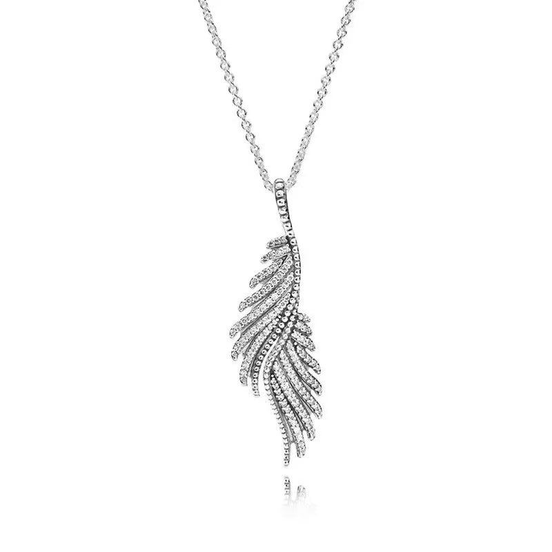 100% 925 Sterling Silver Fit pan necklace For Women DIY Jewelry