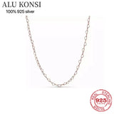 100% 925 Sterling Silver pan Necklace for Women DIY Jewelry