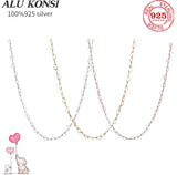 100% 925 Sterling Silver pan Necklace for Women DIY Jewelry