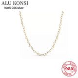 100% 925 Sterling Silver pan Necklace for Women DIY Jewelry
