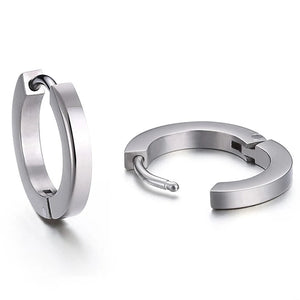 Spain Titanium Hoop Earrings for Sensitive Men Women