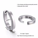 Spain Titanium Hoop Earrings for Sensitive Men Women