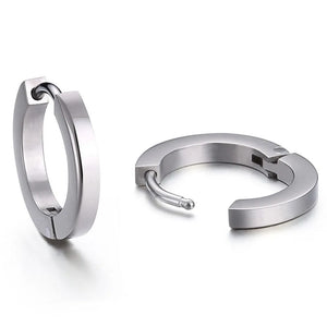 Spain Titanium Hoop Earrings for Sensitive Men Women