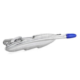 Silver Plated Feather Tie Bar for Men Suit Clasp Clip Clamp