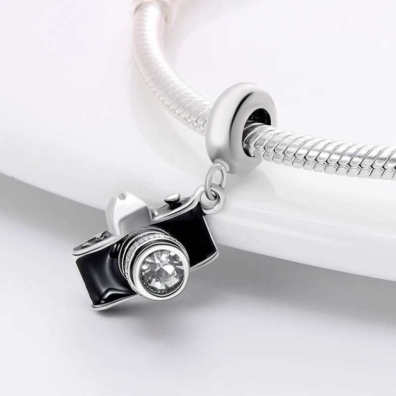 Silver Family House Camera Coffee Cup Shoes Charm for Bracelet DIY