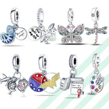 Silver Family House Camera Coffee Cup Shoes Charm for Bracelet DIY