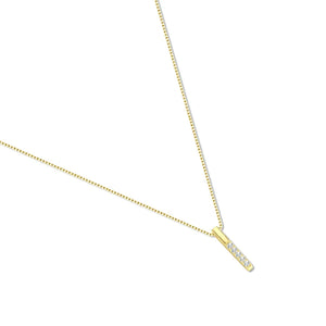 Geometric Cubic Zircon Necklace Silver Chain Charm Necklace