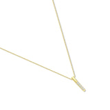 Geometric Cubic Zircon Necklace Silver Chain Charm Necklace