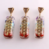 Orgonite Amulet Crystal Pendants Reiki Heal 7 Chakras Necklace