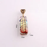 Orgonite Amulet Crystal Pendants Reiki Heal 7 Chakras Necklace