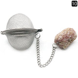 3Pcs Red Agate Amethyst Stone Filter Balls for Tea Soup Hot Pot Spice