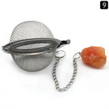 3Pcs Red Agate Amethyst Stone Filter Balls for Tea Soup Hot Pot Spice
