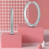 925 Silver Heart Hoop Earrings for Women Jewelry