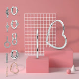 925 Silver Heart Hoop Earrings for Women Jewelry
