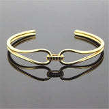 Anil Arjanda Bangles Micro Pave CZ & 24K Plated Rose Cuff Bangles
