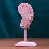 Earring Display Stand Ear-shaped Flannel Earring Holder Organizer