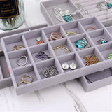 Portable Velvet Jewelry Holder Display Organizer Box