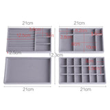 Portable Velvet Jewelry Ring Display Box Holder Earring Storage Case