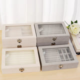 Hot Sales Portable Velvet Jewelry Ring Display Organizer Box Tray Holder