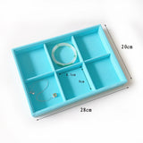 Velvet Jewelry Ring Earring Storage Box Display