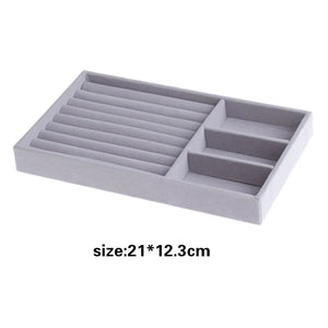 Velvet Jewelry Ring Display Box Holder