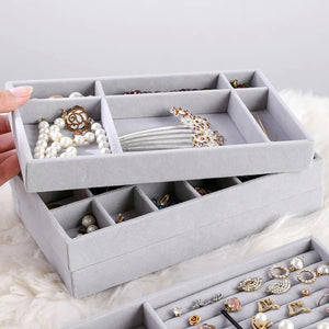Velvet Jewelry Ring Display Box Holder
