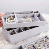 Velvet Jewelry Ring Display Box Holder