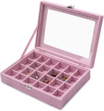 Velvet Jewelry Ring Display Box Tray Holder