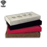 Portable Velvet Jewelry Ring Display Organizer Box Holder Earring Storage Case