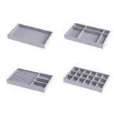 Velvet Jewelry Ring Display Organizer Box - Earring Storage Case