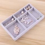 Portable Velvet Jewelry Ring Display Organizer Box Holder Earring Storage