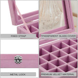 Velvet Jewelry Ring Display Box Tray Holder