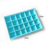 Velvet Jewelry Ring Earring Storage Box Display