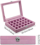 Velvet Jewelry Ring Display Box Tray Holder