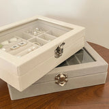 Hot Sales Portable Velvet Jewelry Ring Display Organizer Box Tray Holder
