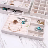 Velvet Jewelry Ring Display Box Tray Holder Earring Storage