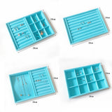 Velvet Jewelry Ring Earring Storage Box Display