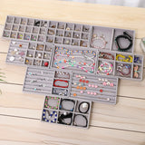 Portable Velvet Jewelry Ring Display Organizer Box Holder Earring Storage
