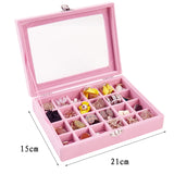 Velvet Jewelry Ring Display Box Tray Holder