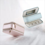 Portable Velvet Jewelry Ring Display Box Earring Storage Case