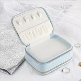 Portable Velvet Jewelry Ring Display Box Earring Storage Case