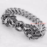 Punk Gothic Pirate Skull Bracelet Stainless Steel Jewelry