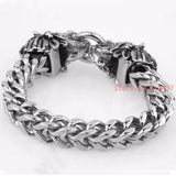 Punk Gothic Pirate Skull Bracelet Stainless Steel Jewelry