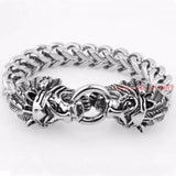 Punk Gothic Pirate Skull Bracelet Stainless Steel Jewelry