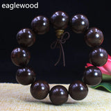 Green Sandalwood Rosewood Wood Ebony 20mm 12 Pieces Buddhas Meditation Bracelet